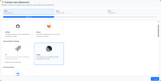 Connect new datasource UI